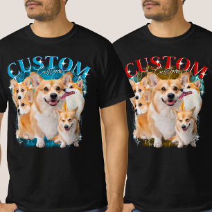 T-shirt Chien Contrefaçon Photo Animal Familier 90s 1BK2