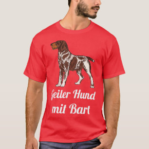 T-shirt Chien Cool allemand avec chasse à la barbe Chien L