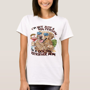 T-shirt Chien cool avec lunettes de soleil siroter un verr