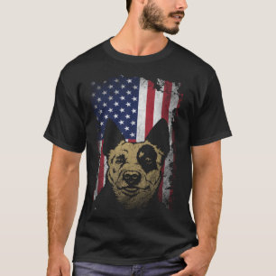 T-shirt Chien Cool du drapeau américain de la bataille pat