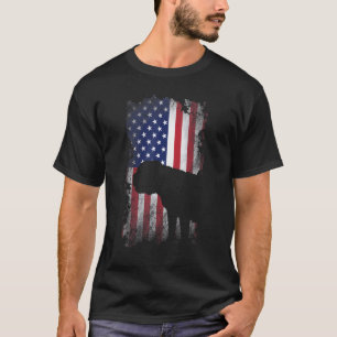 T-shirt Chien Cool du drapeau américain de l'anglais patri