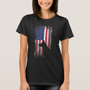 T-shirt Chien Cool du drapeau américain Husky Patriotique