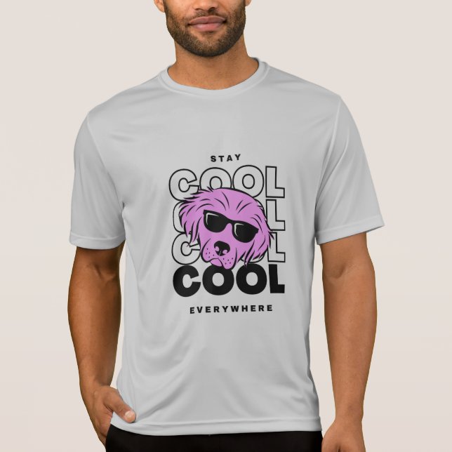 T-shirt Chien cool - Sport-Tek concurrent Tee (Devant)