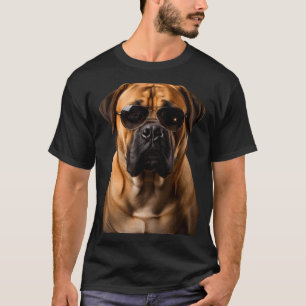 T-shirt Chien cool Sungles Bullmastiff Regard drôle