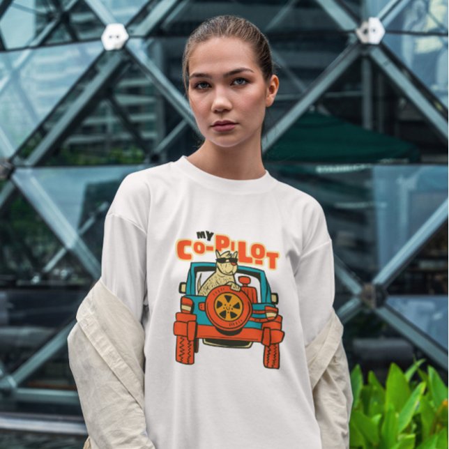 T-shirt Chien Copilot En Voiture (Créateur téléchargé)
