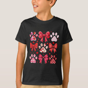 T-shirt Chien Coquette Saint-Valentin Empreinte de Patte C