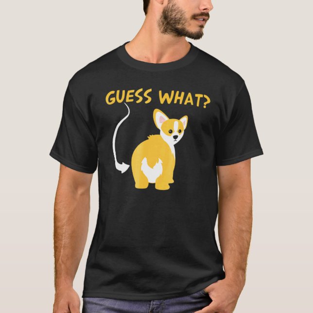 T-shirt Chien Corgi Fesses Chien Chien (Devant)