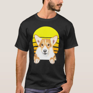 T-shirt Chien Corgi Gallois de Pembroke Coucher de Soleil