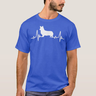 T-shirt Chien Corgi Heartbeat Corgi dad
