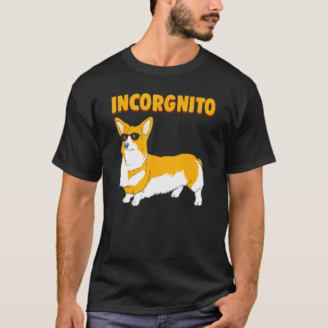 T-shirt Chien Corgi Incorgnito (Devant)