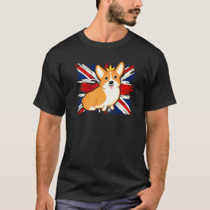 T-shirt Chien Corgi Mignon Avec Couronne