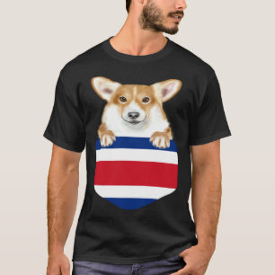T-shirt Chien Corgi Pembroke Gallois Du Costa Rica Dans La