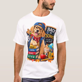 T-shirt Chien courant doré épice de citrouille automne cos