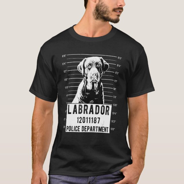 T-shirt Chien criminel abattu par la boue du Labrador (Devant)