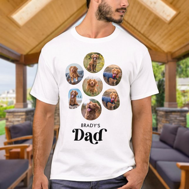 T-shirt Chien DAD Amoureux des chiens personnalisé Pet pho (Créateur téléchargé)