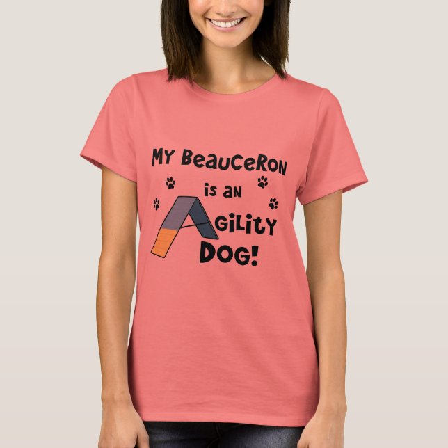 T-shirt Chien d'agilité de Beauceron (Devant)