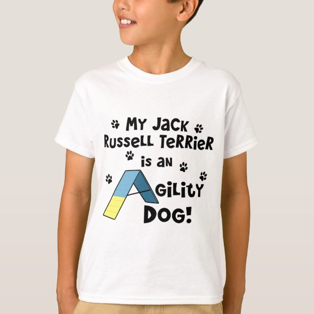 T-shirt Chien d'agilité de Jack Russell Terrier (Devant)