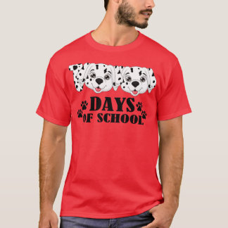 T-shirt Chien Dalmate 100 Jours D'École Thé Chien Dalmatie