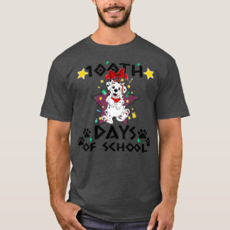 T-shirt Chien Dalmate 100 Jours D'École Thé Chien Dalmatie
