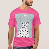 Chien dalmate Illustration Abstraite Art rose