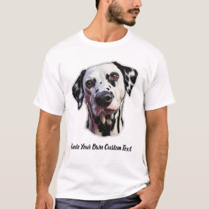 T-shirt Chien Dalmatien Créez votre propre texte personnal