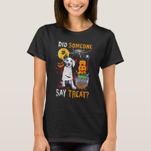 T-shirt Chien Dalmatien Halloween Quelqu'Un A-T-Il Dit Tra