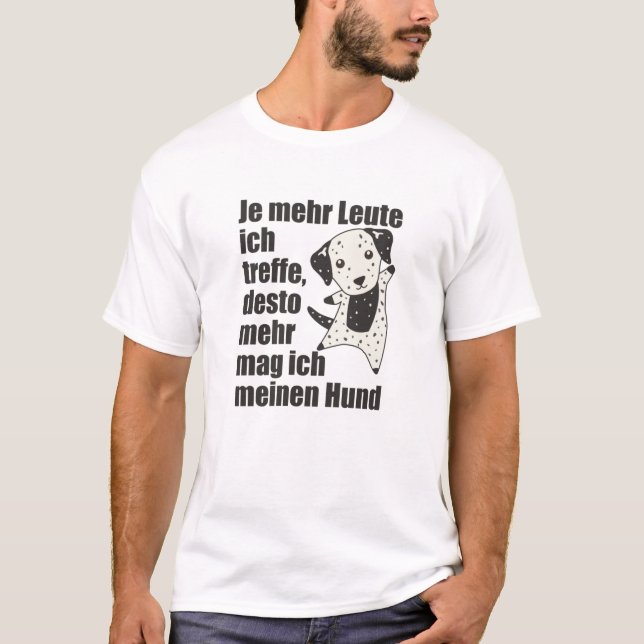 T-shirt Chien Dalmatien n'aime pas les mignons chiens (Devant)