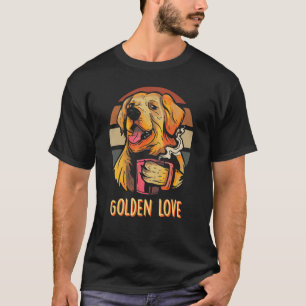 T-shirt Chien d'amour Retriever doré