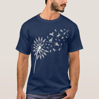 T-shirt Chien Dandelion Amoureux des chiens Animaux de com