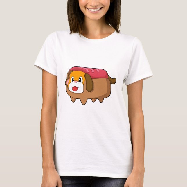 T-shirt Chien dans Hotdog (Devant)