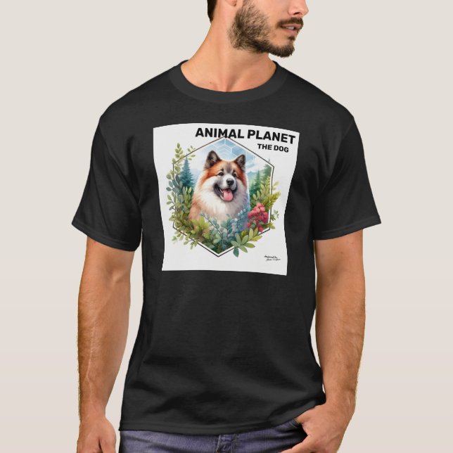 T-shirt Chien dans le désert imprimé - Art animal (Devant)