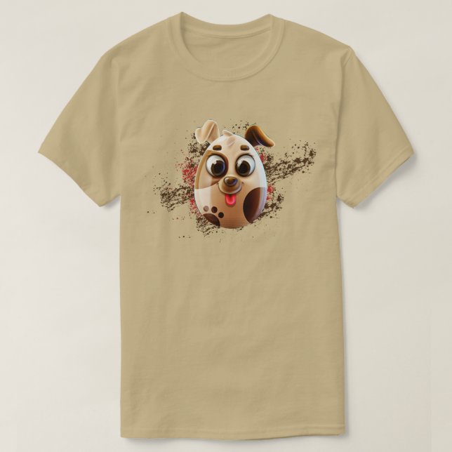 T-shirt chien dans l'oeuf 146 (Design devant)