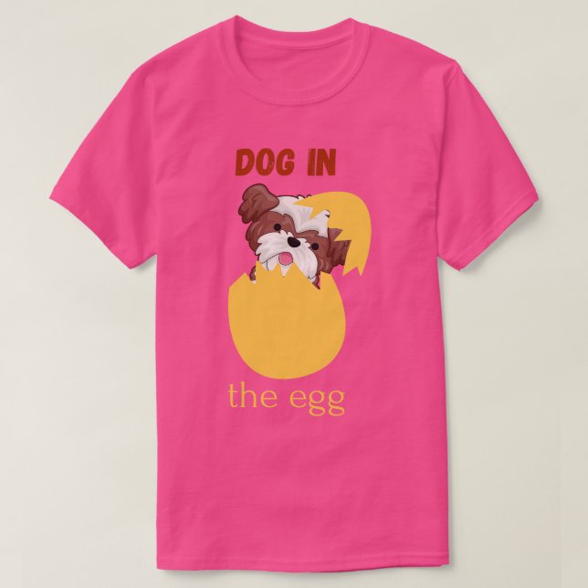 T-shirt chien dans l'oeuf 201 (Design devant)