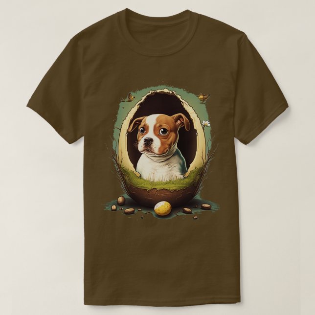 T-shirt Chien Dans L'Oeuf 265 (Design devant)