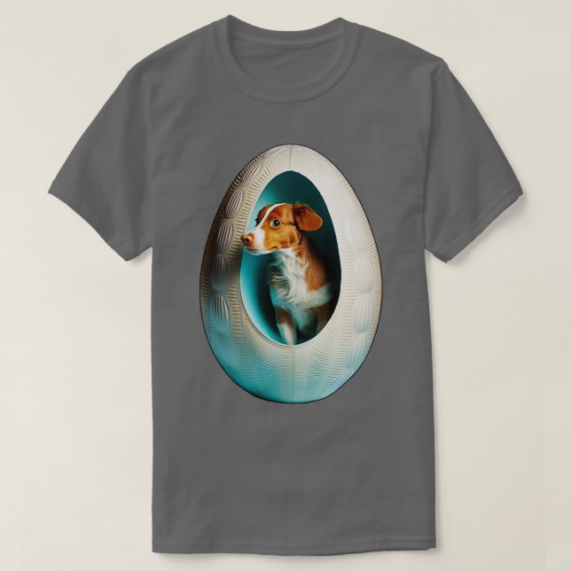 T-shirt chien dans l'oeuf 303 (Design devant)