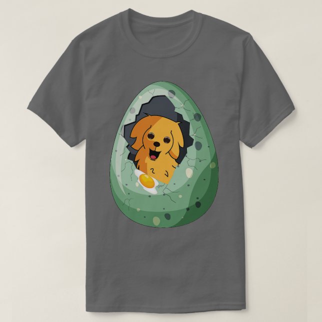 T-shirt Chien dans l'oeuf drôle stickers design tendance s (Design devant)