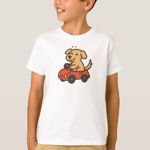 T-shirt Chien dans une voiture jouet