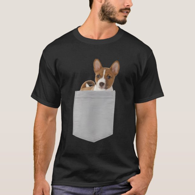 T-shirt Chien dans votre poche Basenji (Devant)