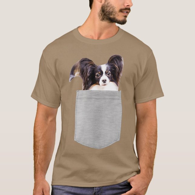 T-shirt Chien dans votre poche Papillon (Devant)