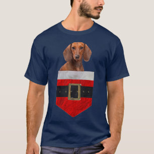 T-shirt Chien dans votre poche Père Noël Dachshund 