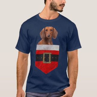 T-shirt Chien dans votre poche Père Noël Dachshund 