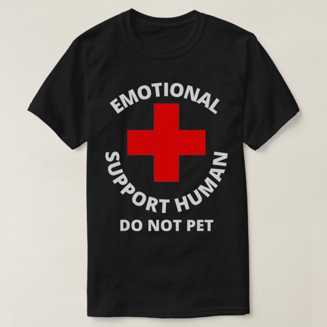 T-shirt Chien d'Assistance Emotionnel Ne Pas Caresser Chie (Design devant)