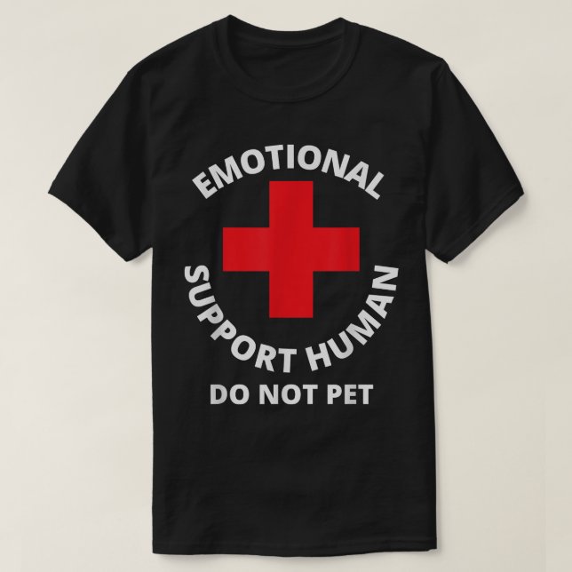 T-shirt Chien d'Assistance Emotionnel Ne Pas Caresser Chie (Design devant)