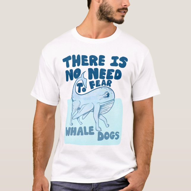 T-shirt Chien de baleine drôle créature (Devant)