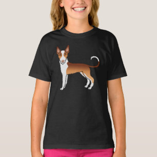 T-shirt Chien de bande dessinée Ibizan Hound à poil dur ro