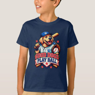 T-shirt Chien de baseball au marbre