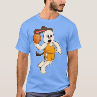 T-shirt Chien de Basketball Sports