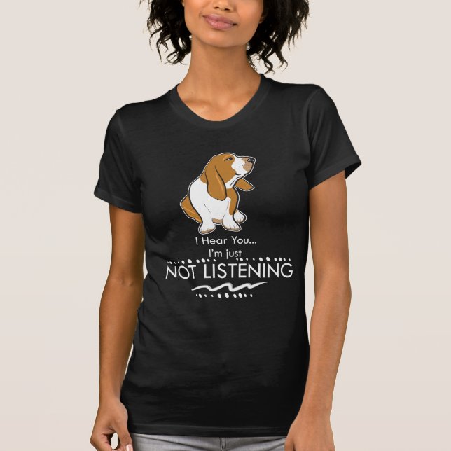 T-shirt Chien de Basset Hound - entendez que vous je (Devant)
