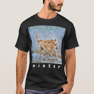 T-shirt Chien De Bataille Australien En Course Dans Le T-S