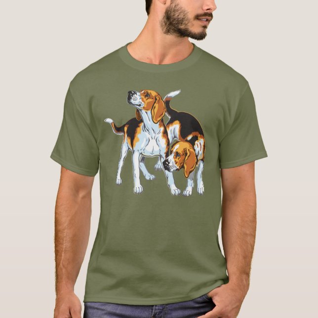 T-shirt chien de beagle (Devant)